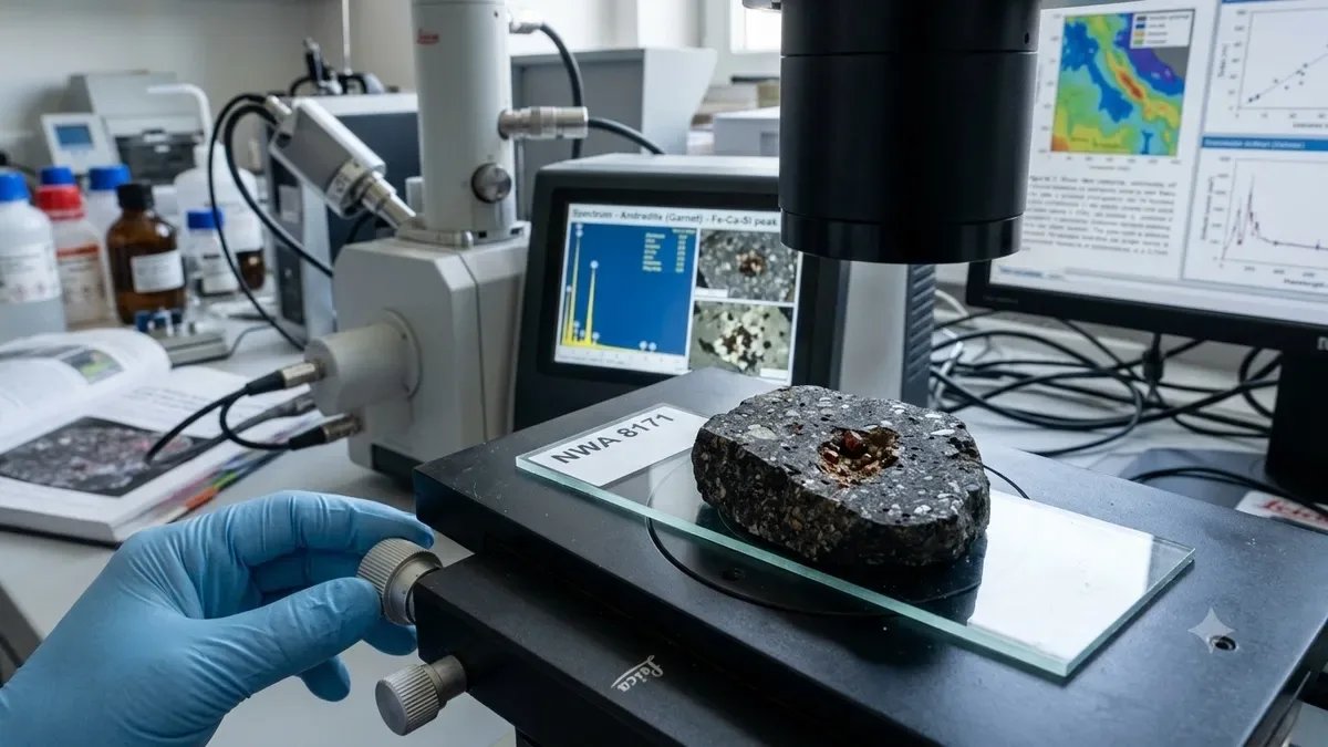 Scientists discover garnet in Martian meteorite NWA 8171