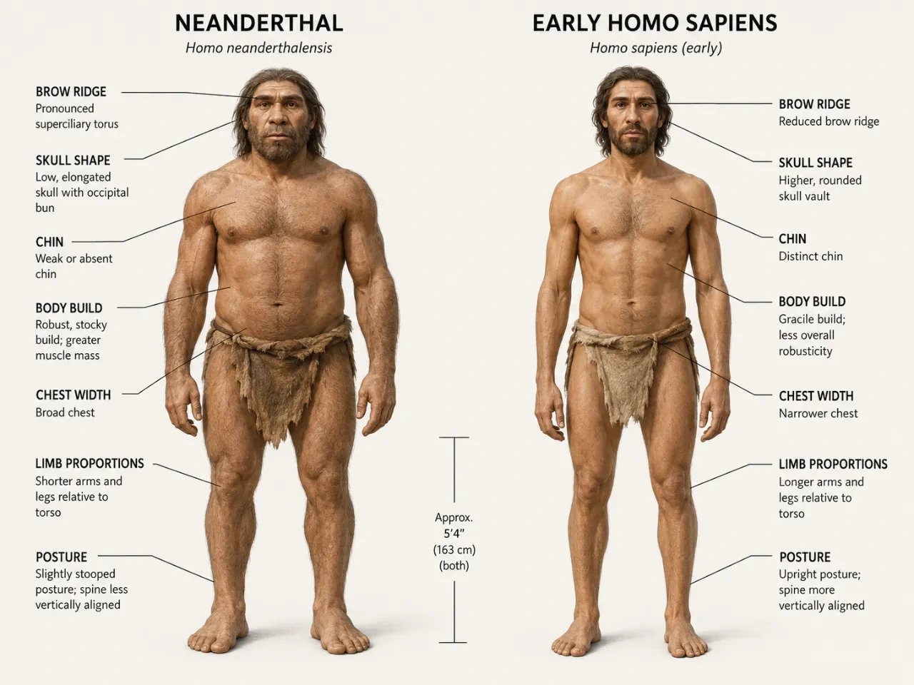 Neanderthal gene variant adds 0.3 cm height and 0.25 kg muscle mass, study finds