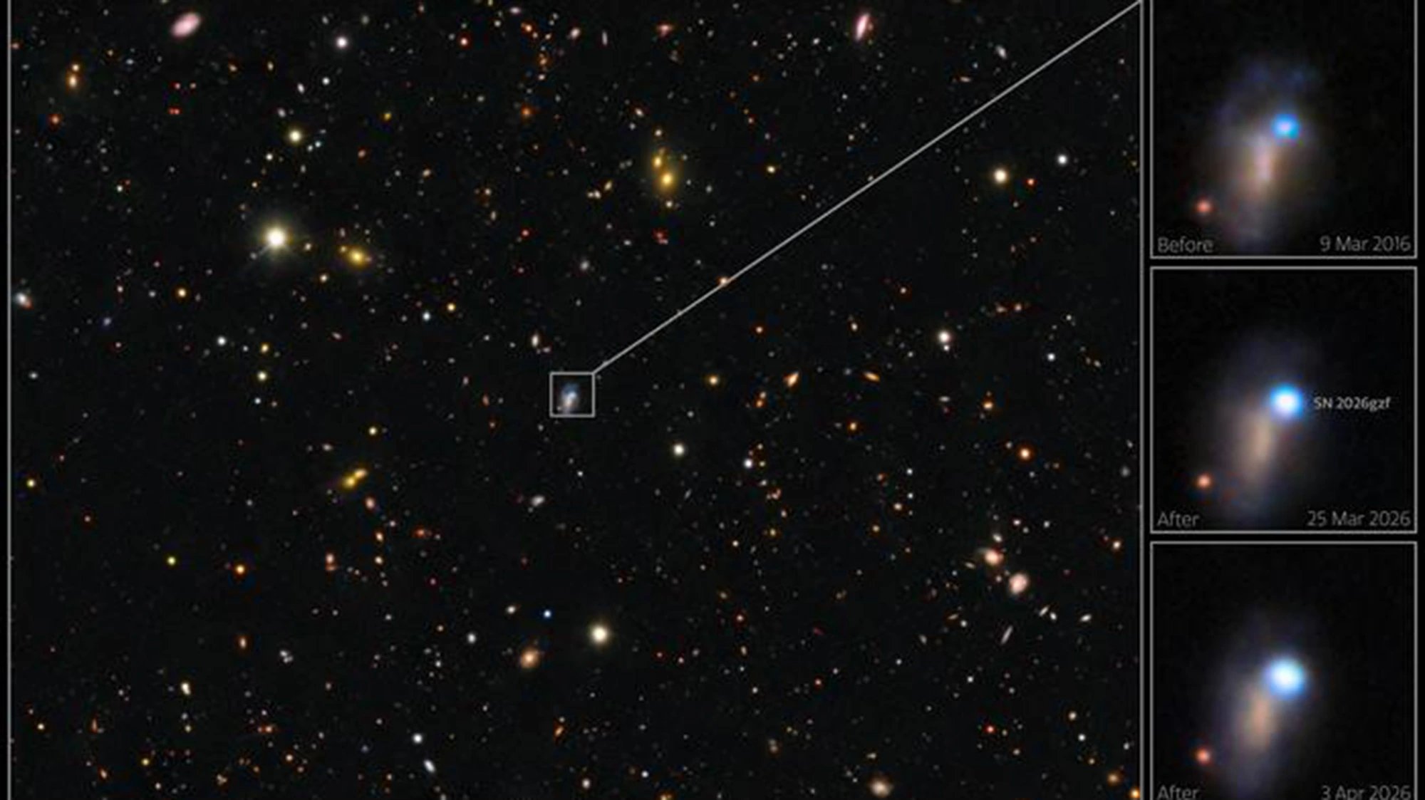 Global telescopes capture supernova shock breakout for only second time in 20 years