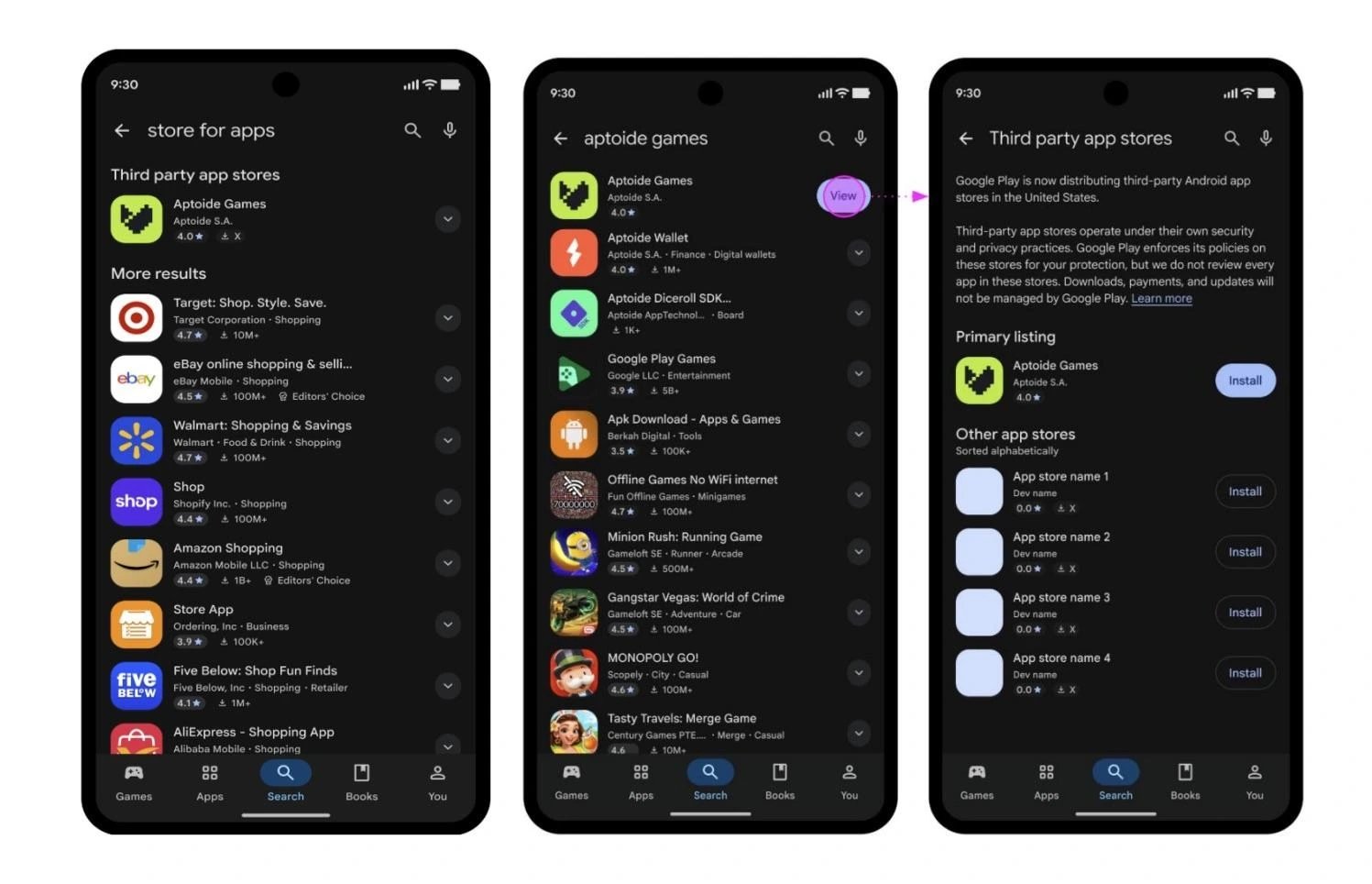 Google shows new third-party app store prototype to judge in Epic case