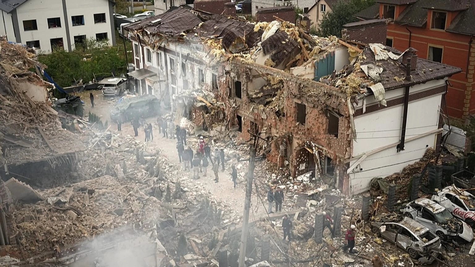 Overnight Russian missile and drone strikes kill at least 12 in Kyiv