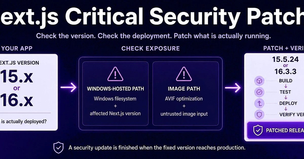 Vercel выпустила патчи для двух критических уязвимостей Next.js с возможностью удалённого выполнения кода