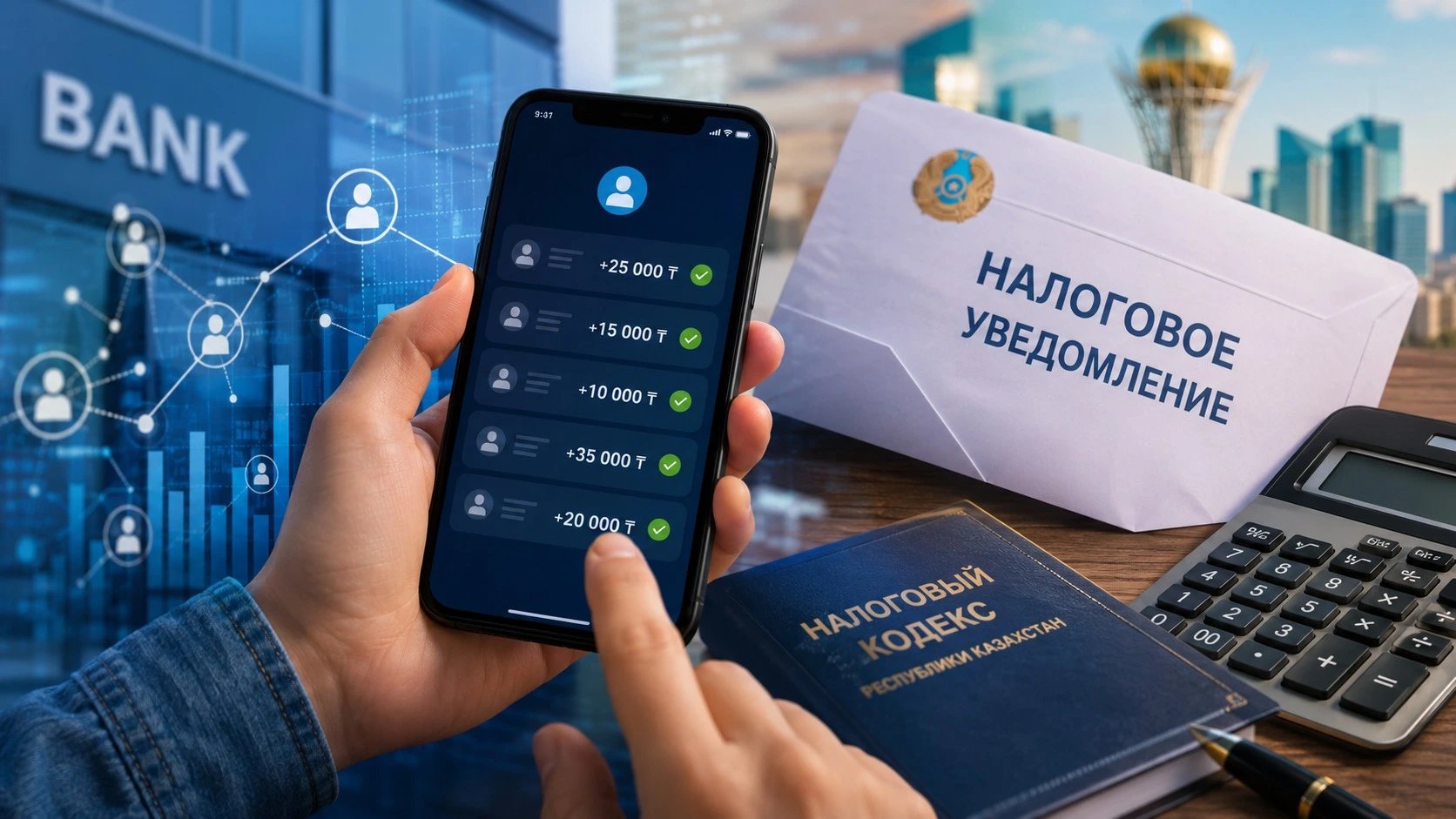 Қазақстан салық органдары 2026 жылғы I тоқсандағы мобильді аударымдар бойынша хаттар жіберуде