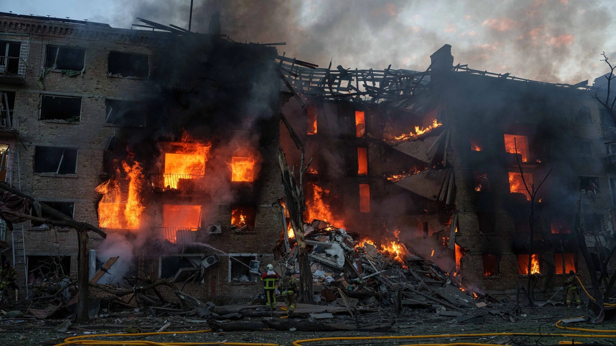 Russia strikes Kyiv with drones and ballistic missiles, six injured
