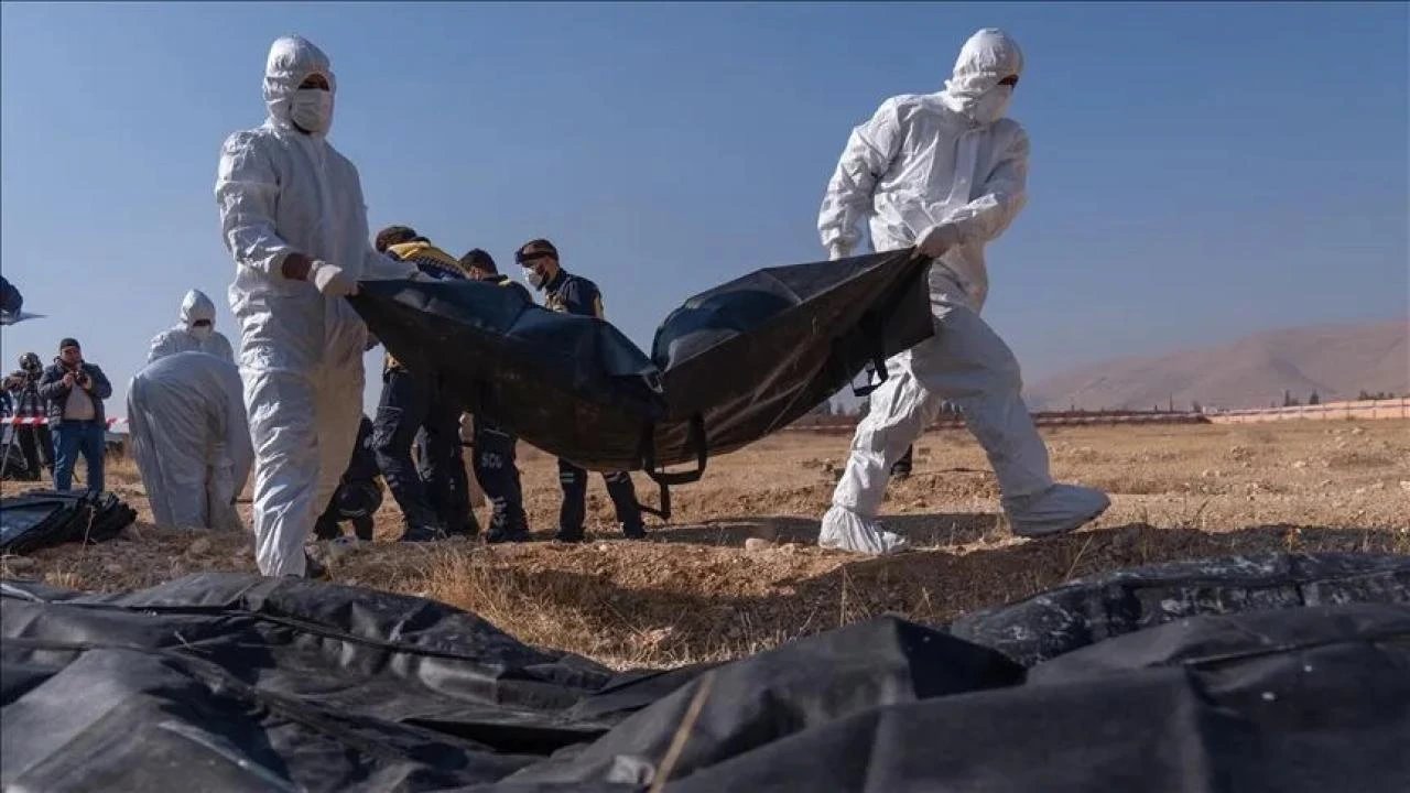 Mass grave found at former Assad military headquarters near Damascus
