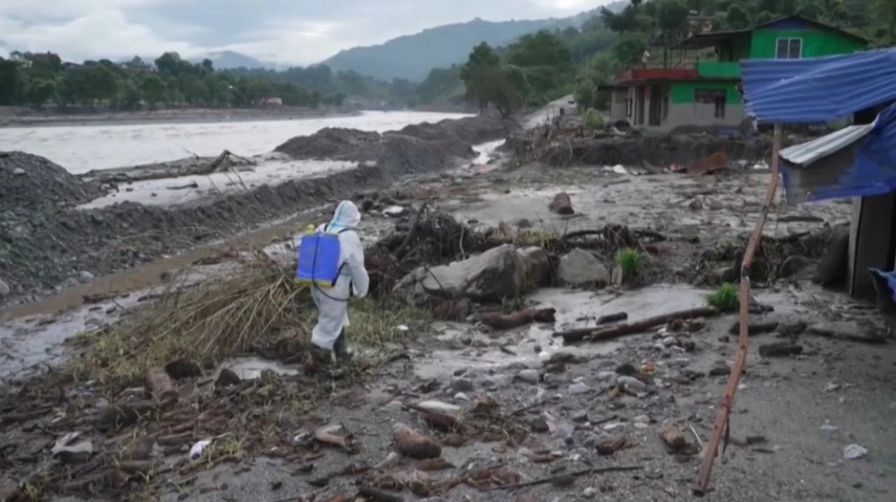 Nepal disinfects landslide-hit areas as disease risk rises