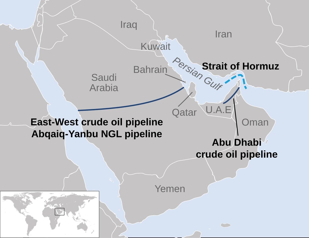 Saudi Arabia shut down the East-West Pipeline after drone attacks from Iraq