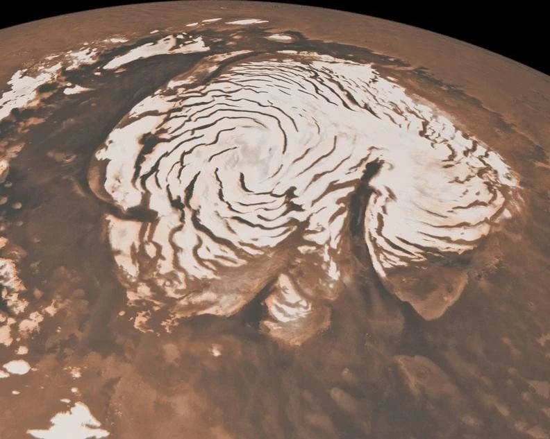 Mars North Pole Ice Far Cleaner Than Models Estimated, Study Finds