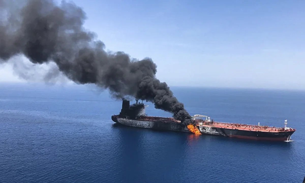 Explosion reported on tanker in Strait of Hormuz, second in a day