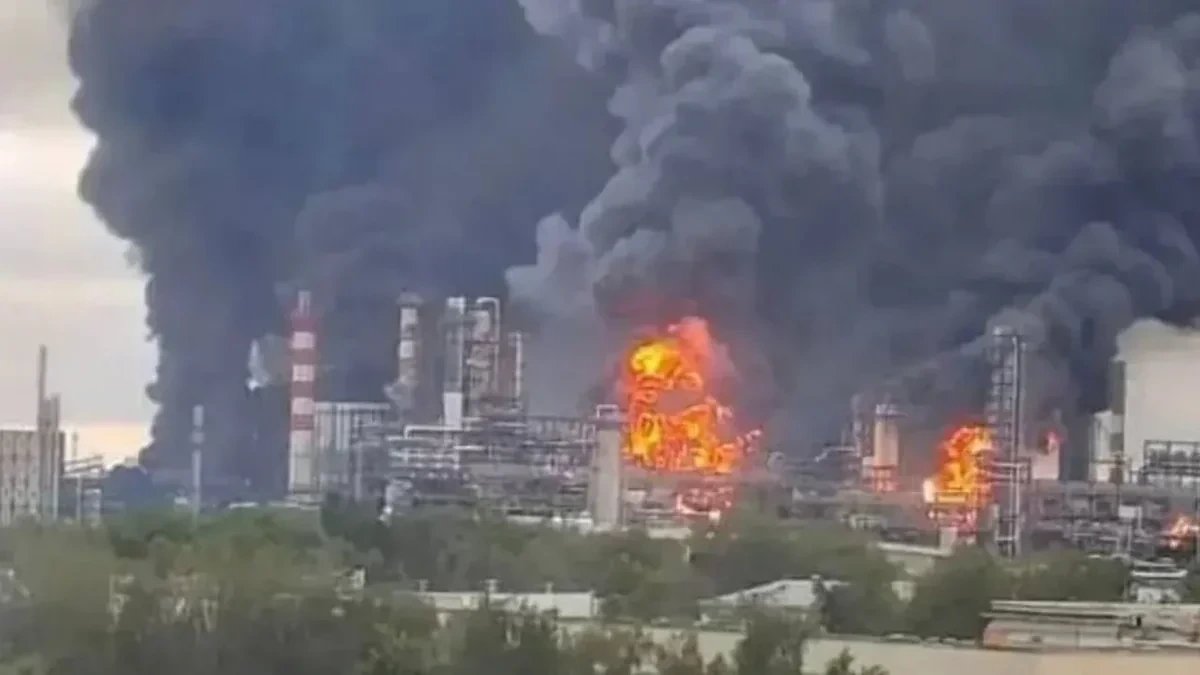 Ukrainian drones hit Lukoil refinery in Perm, flights restricted