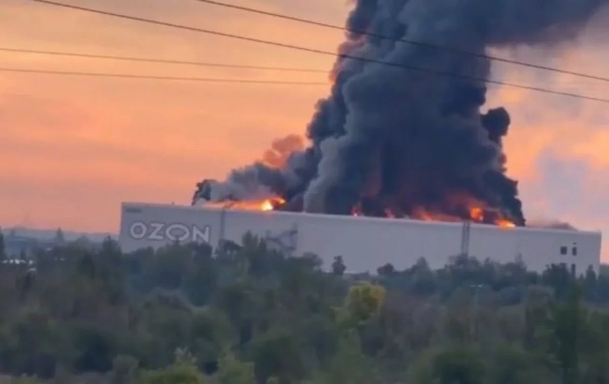 Ukrainian drones strike Ozon logistics hub in Russia's Samara region
