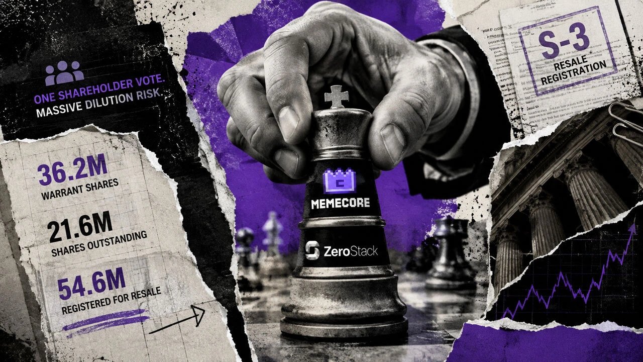 ZeroStack приобрела токены MemeCore на $1 млрд, голосование по варрантам решит вопрос размытия на 167%