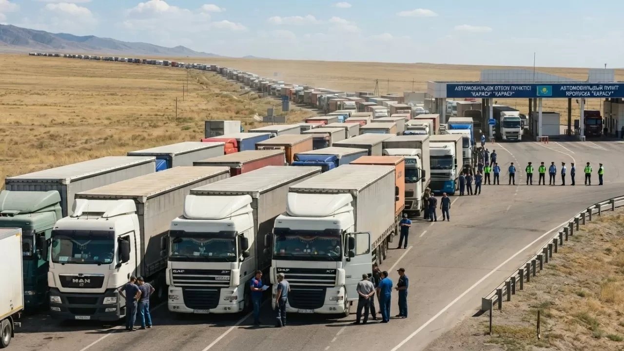 Қазақстан-Қырғызстан шекарасында 400-ге жуық жүк көлігі кептеліп қалды