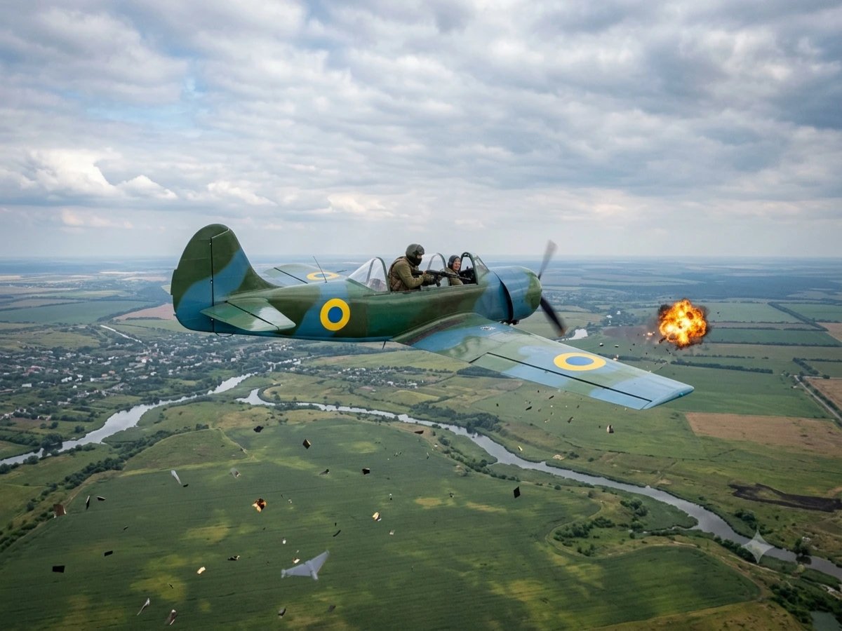 Ukrainian Yak-52 Crews Down Russian Shahed Drones Over Odesa