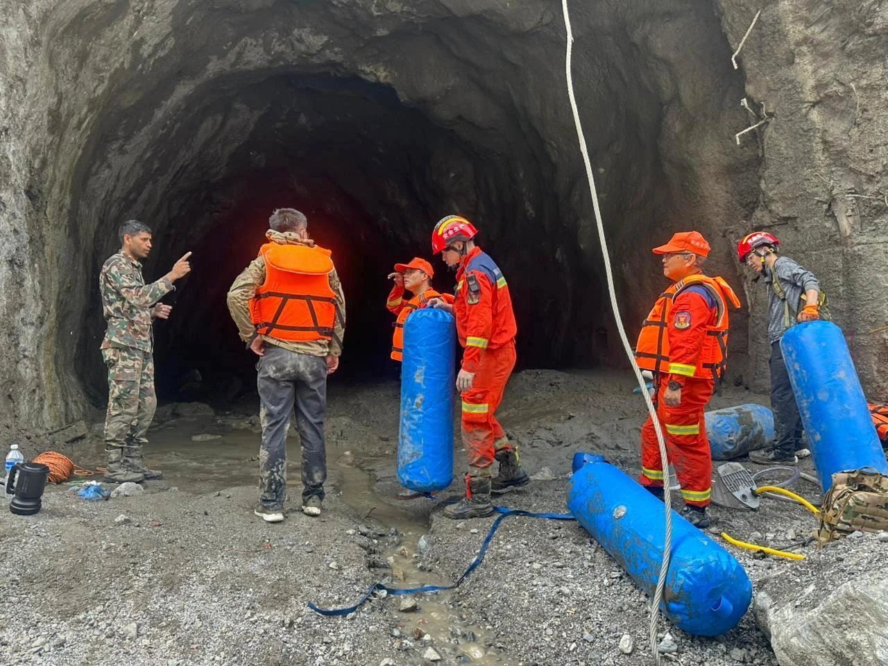 Nepal rescuers pull two workers alive from Trishuli 3A tunnel nine days after floods