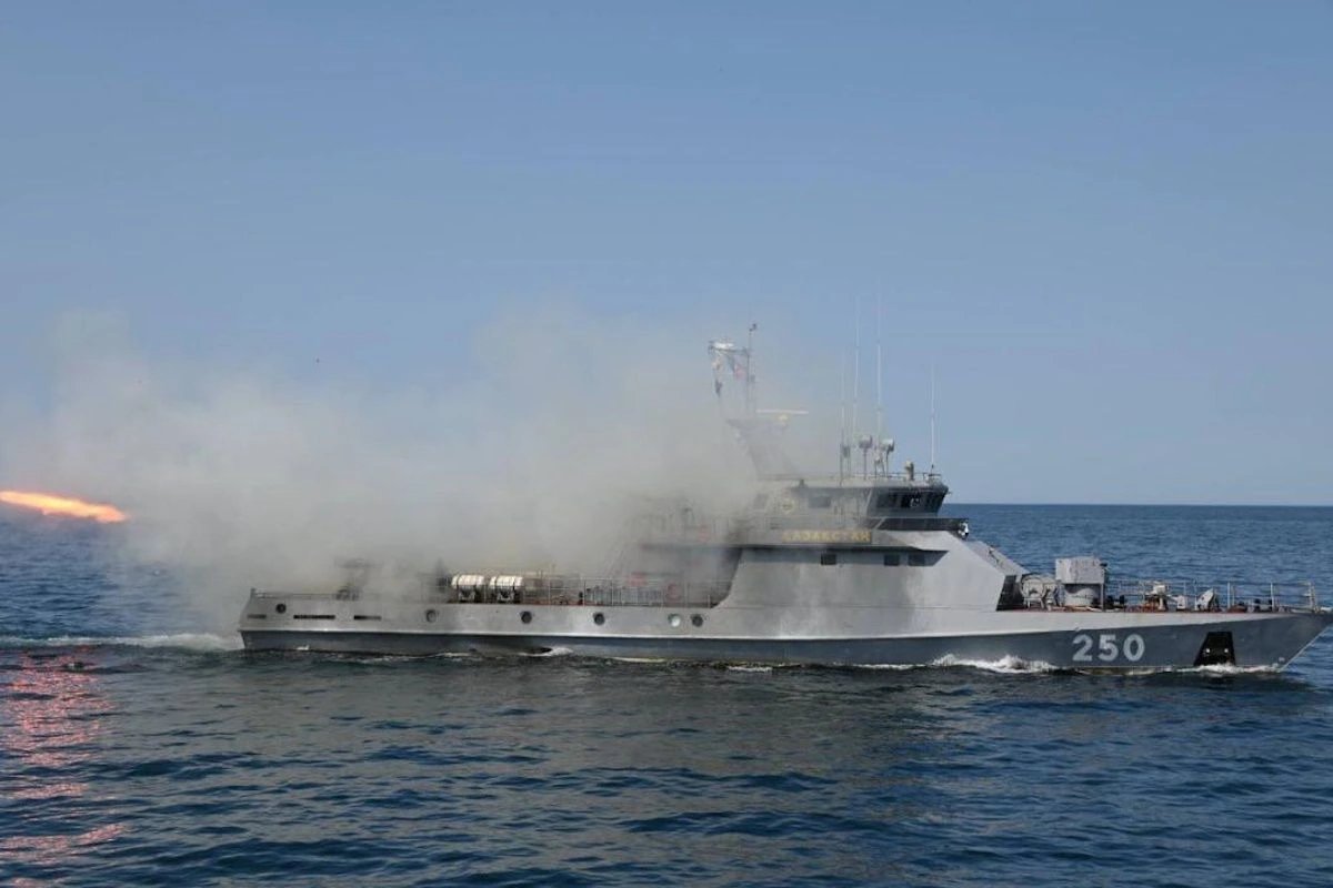 Kazakh naval ships begin live-fire drills across Caspian sector