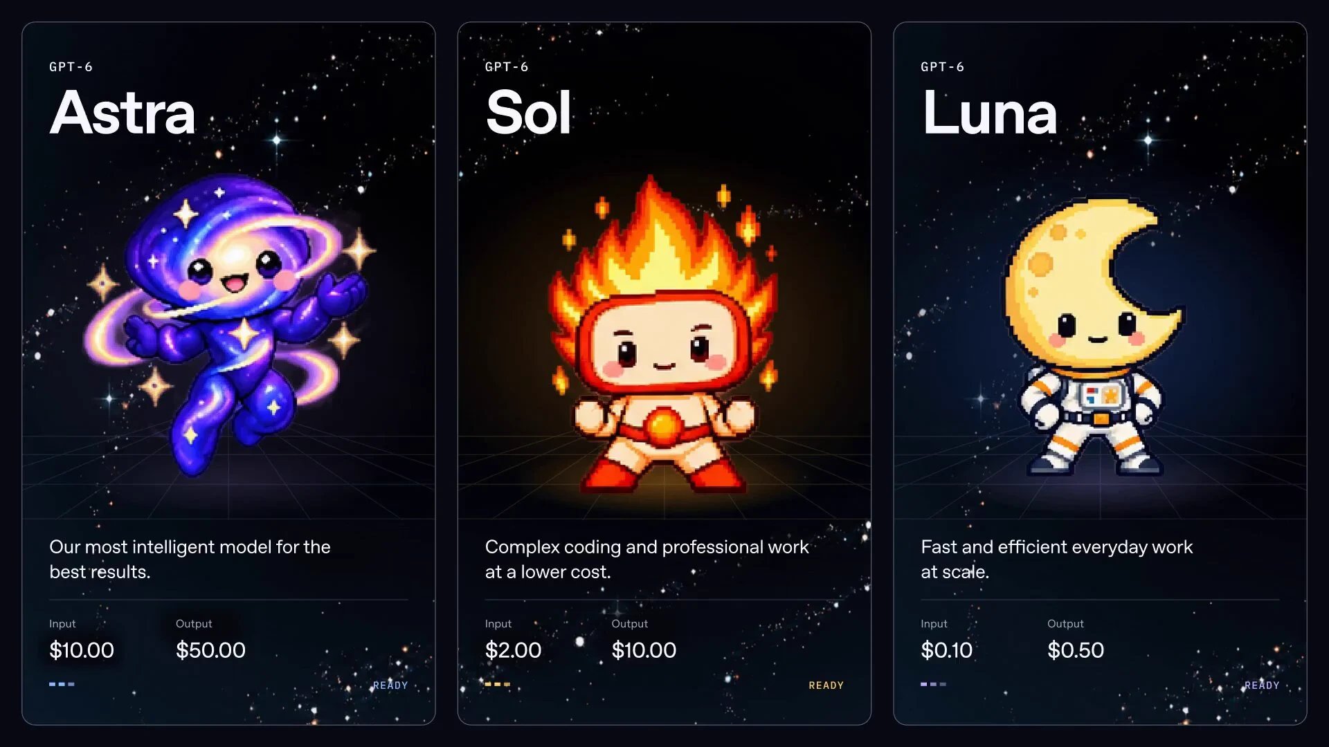 OpenAI выпускает модели GPT-6 Sol и Luna со снижением цен API на 50%