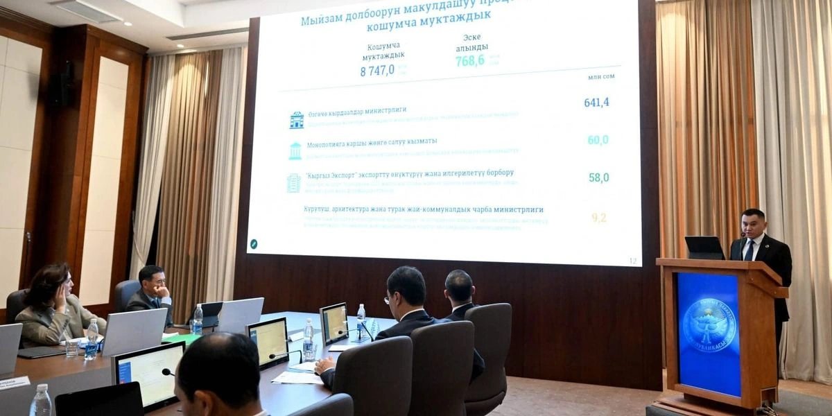 Қырғызстан үкіметі 727,3 млрд сом кірісті 2027 жылғы бюджет жобасын мақұлдады